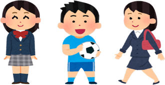 女子高生、サッカー少年、女性会社員の画像